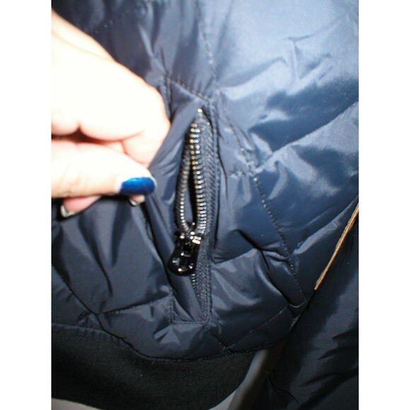 New NWT $298 Womens Puffer Bomber Jacket Designer True Religion Jeans Black XS - Picture 6 of 10